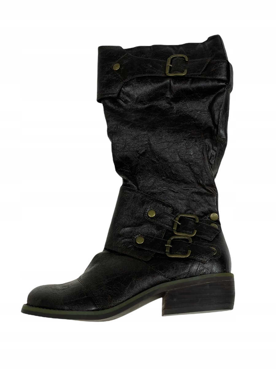 Brązowe kozaki na słupku TwoLips 36