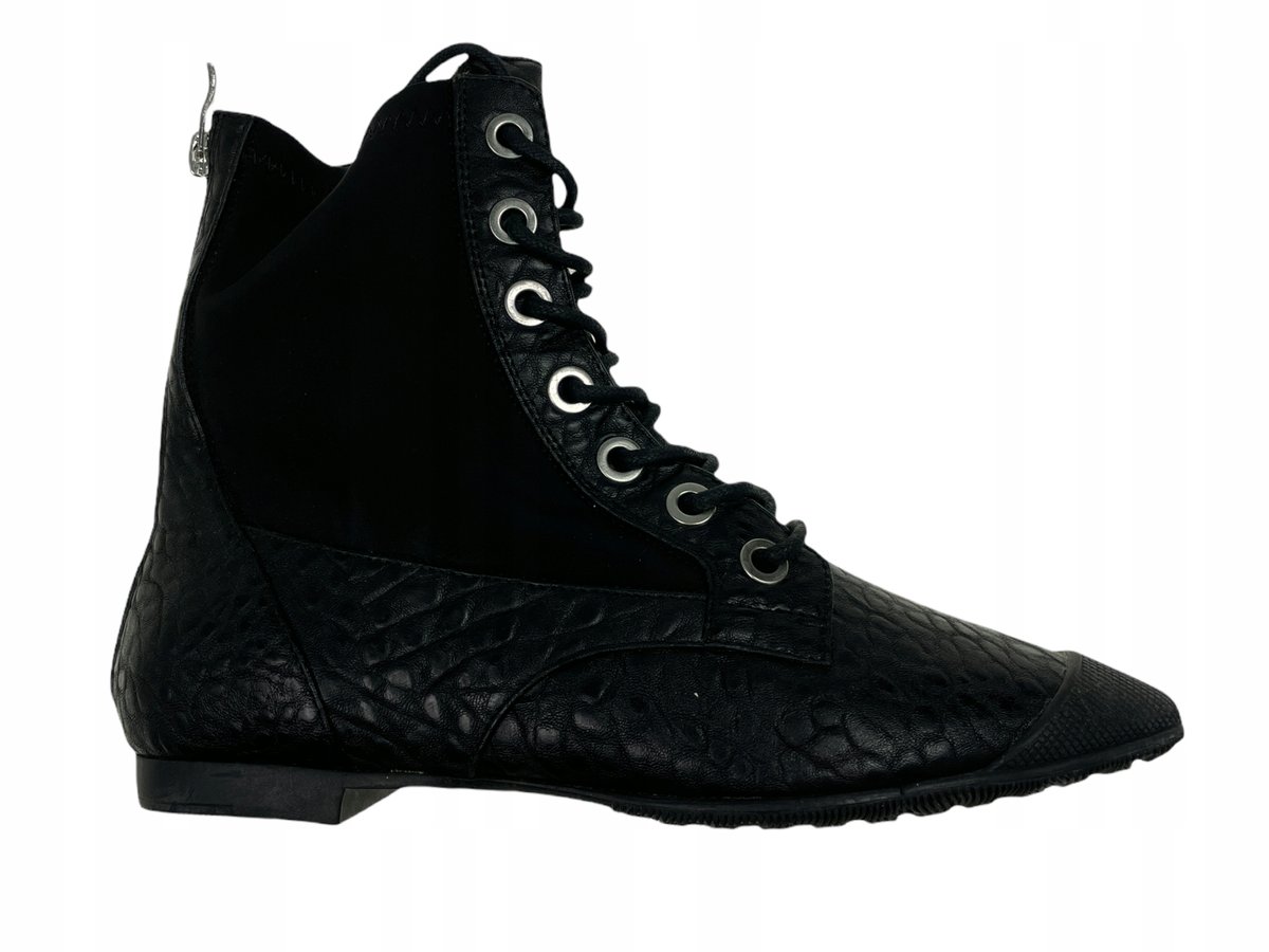 Czarne półbuty wysokie sznurowane TwoLips 36