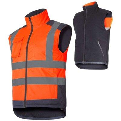 LAHTI PRO Kamizelka ostrzegawcza robocza ocieplana dwustronna roz 3XL L4131406 LPL4131406