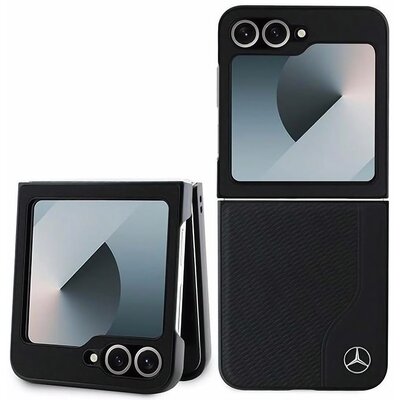 Mercedes MEHMZF623RBGVK Z Flip6 F741 czarny/black Leather Wood Imitation MagSafe