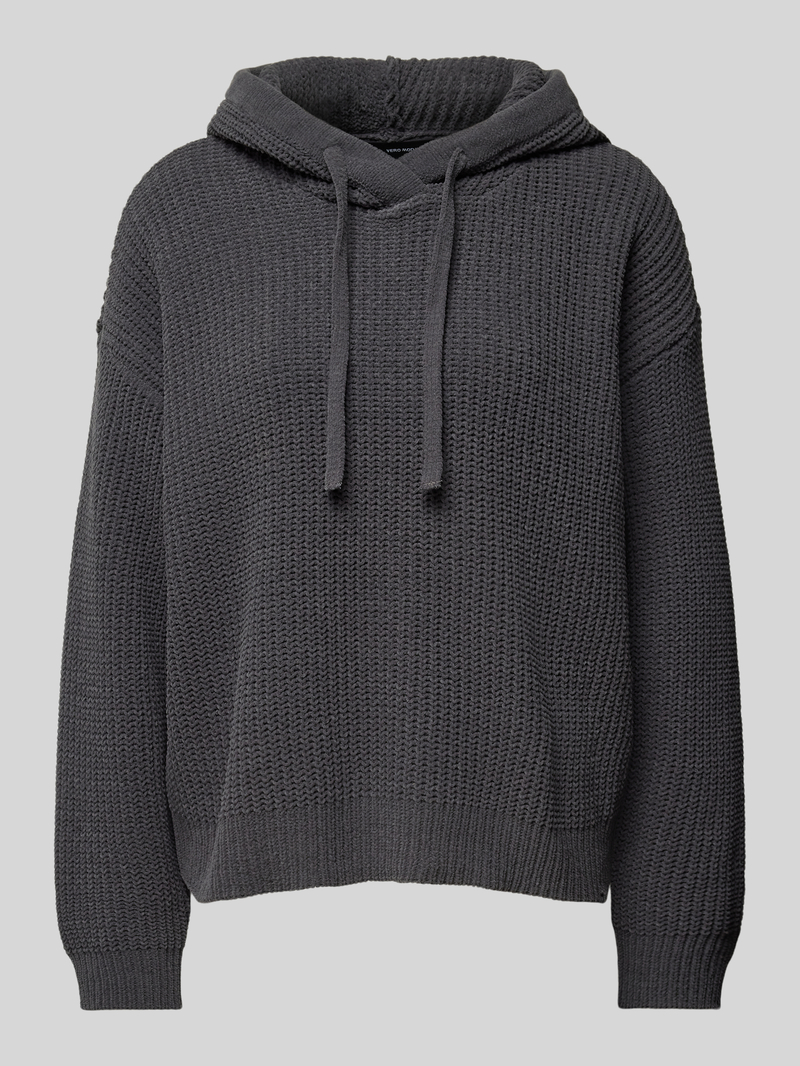 Sweter prążkowany z kapturem model ‘NEAT’