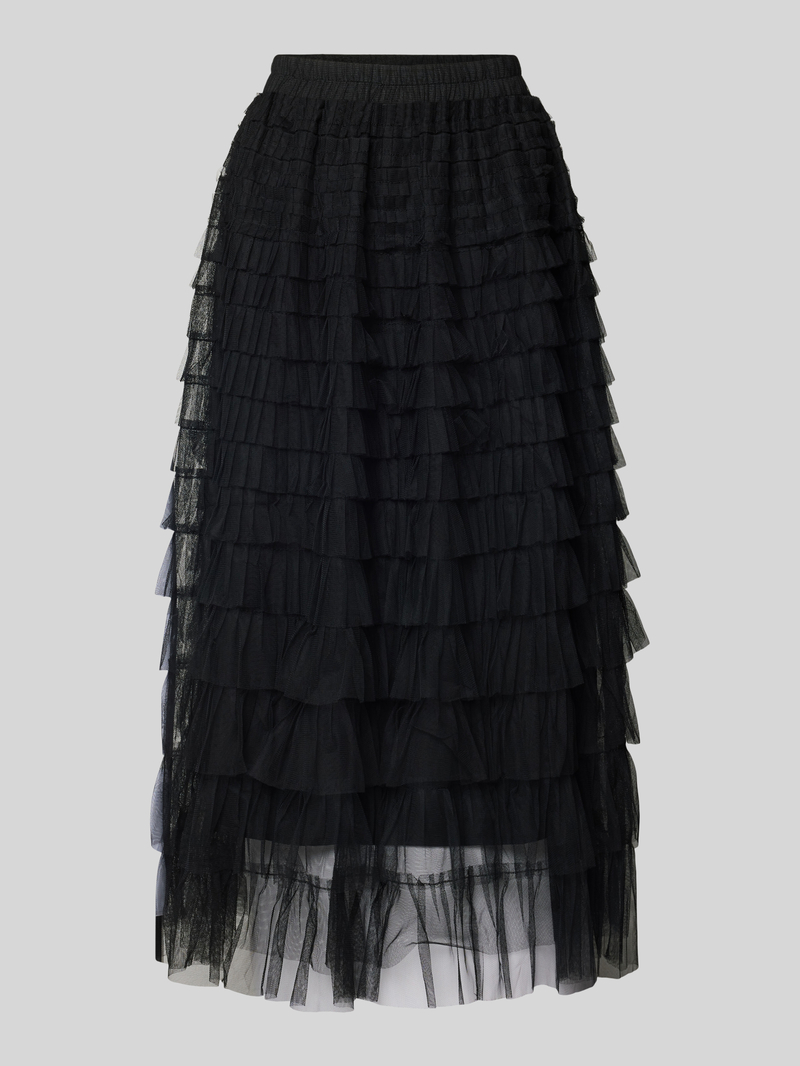 Spódnica midi z falbanami