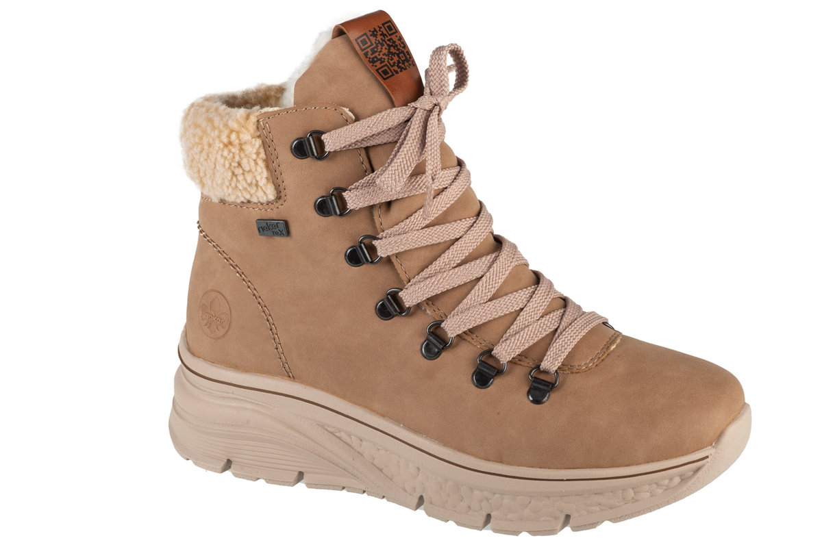 Rieker Booties 48034-20, Damskie, buty zimowe, Brązowy