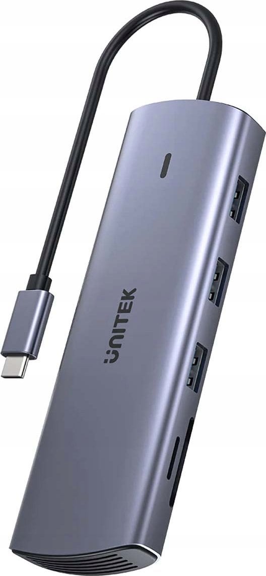 Unitek Hub 9w1 USB C Gigabit Ethernet HDMI VGA 3x USB A czytnik kart PD 100W