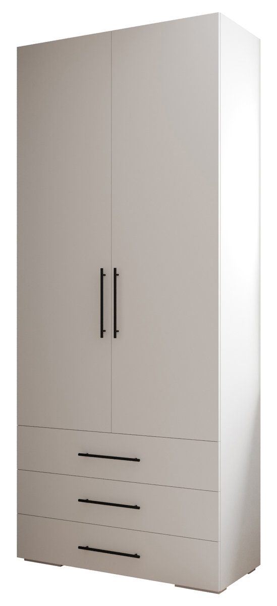 Szafa 2d3sz garderoba INOVA 3 100 gł. 47 biały/czarny