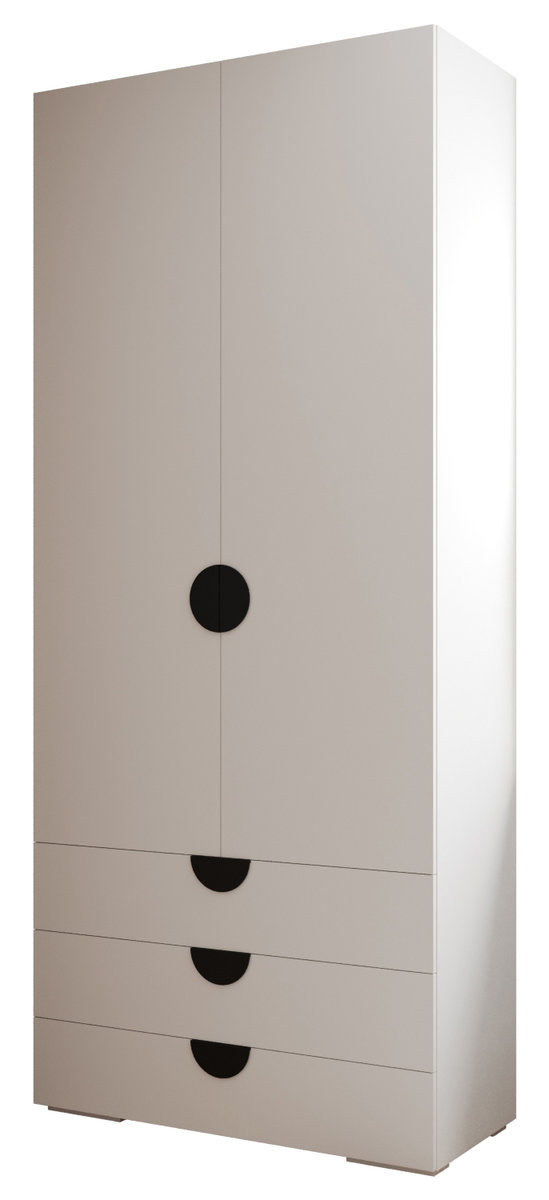 Szafa 2d3sz garderoba INOVA 4 100 gł. 47 biały/czarny