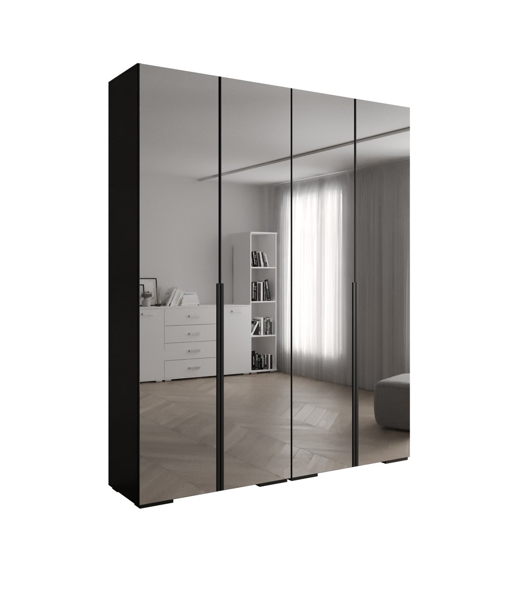 Szafa uchylna Garderoba lustro INOVA 1 200 gł. 47 czarny