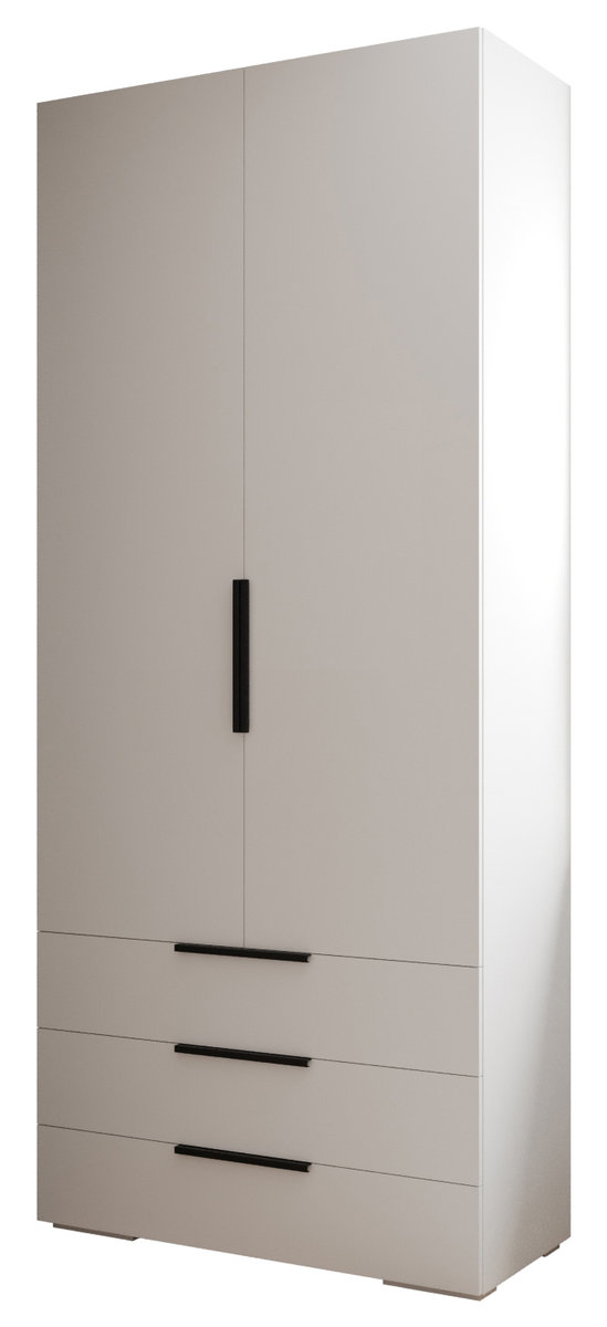 Szafa 2d3sz garderoba INOVA 1 100 gł. 47 biały/czarny