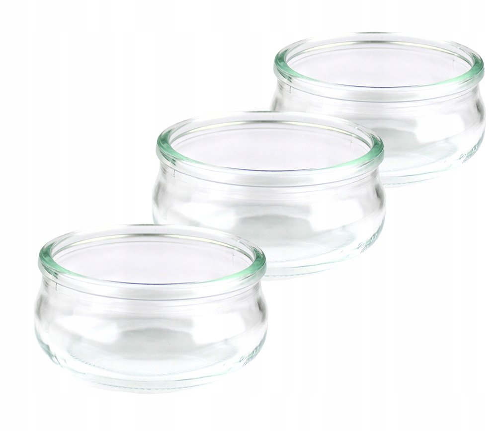 Pojemnik na świece szkło na świece szkło do zalewu świec 210 ml 3 szt
