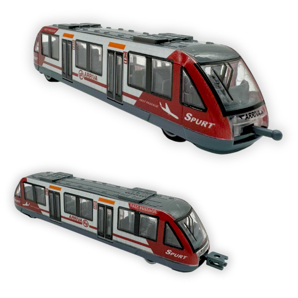 TRAMWAJ napęd WAGON TRAMWAJOWY 18 cm modern NOWOCZESNY możliwość łączenia