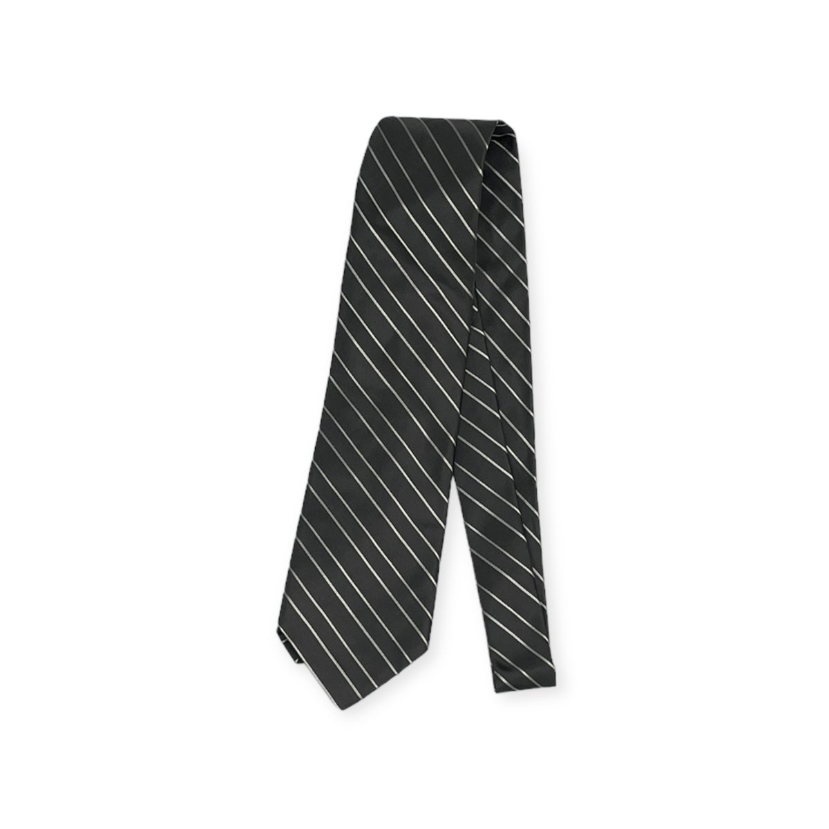 Elegancki szary wąski krawat męski DKNY