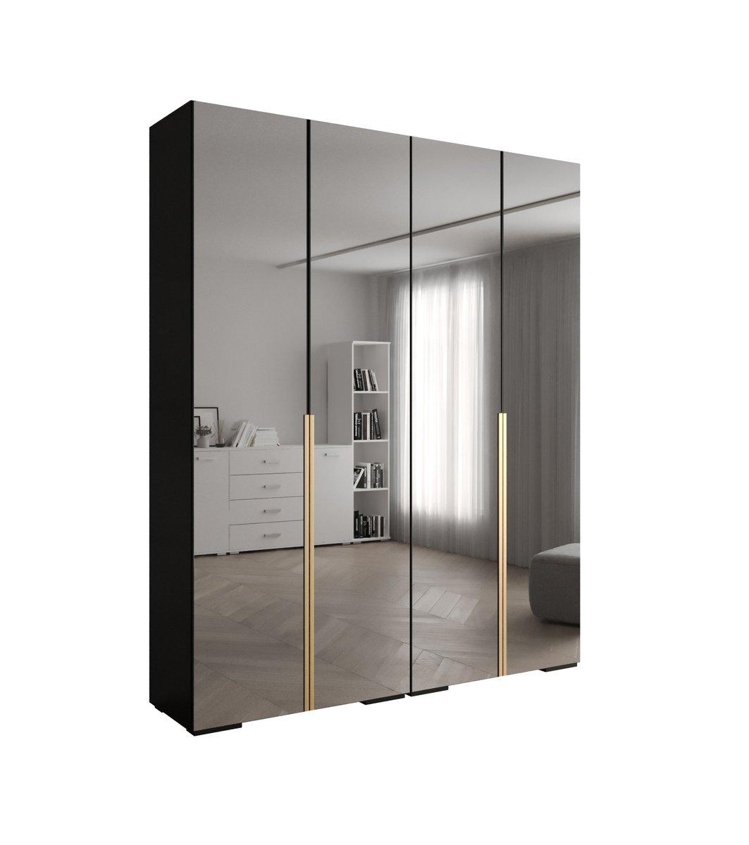 Szafa uchylna Garderoba lustro INOVA 1 200 gł. 47 czarny