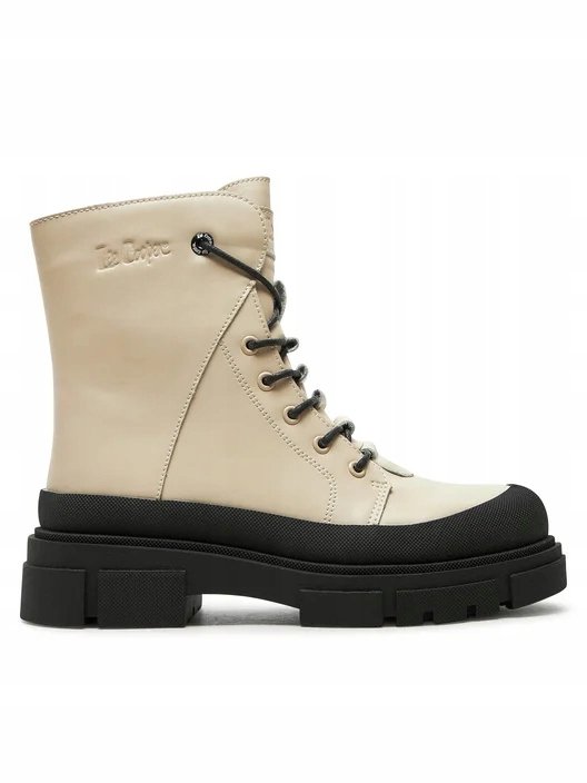 BUTY botki damskie LEE COOPER białe skórzane LCJ-24-01-2979LA za kostkę 39