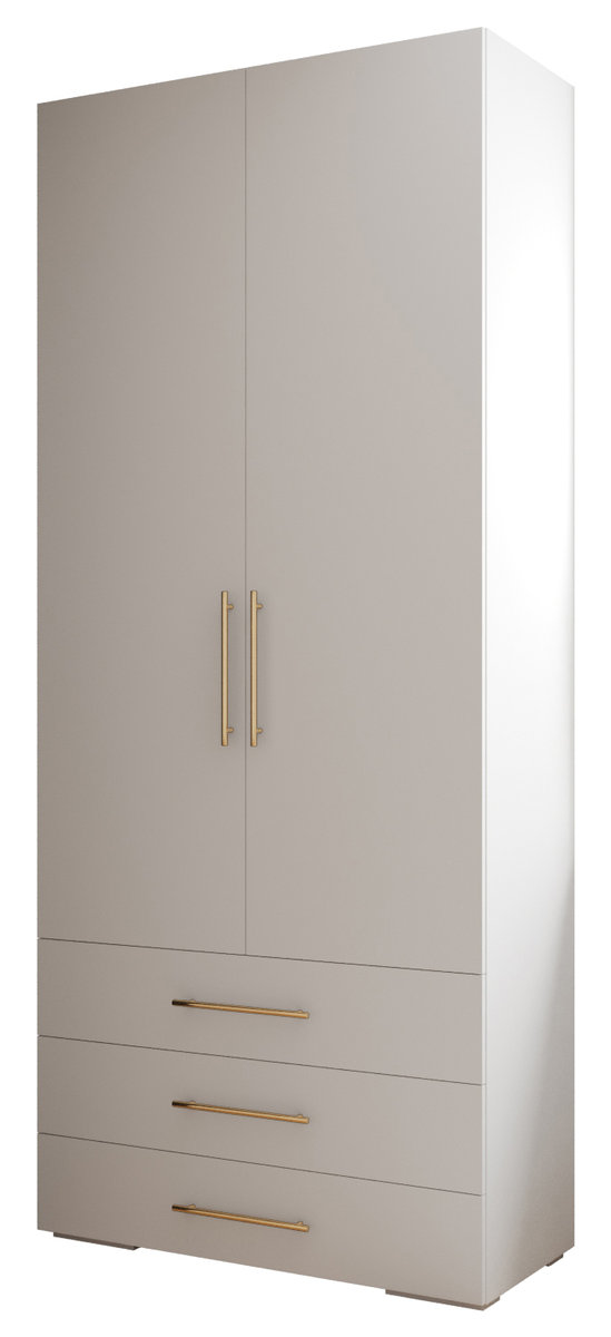 Szafa 2d3sz garderoba INOVA 3 100 gł. 47 biały/złoty