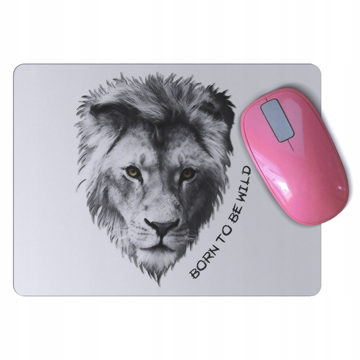 Podkładka pod mysz myszkę LEW z lwem napis wild