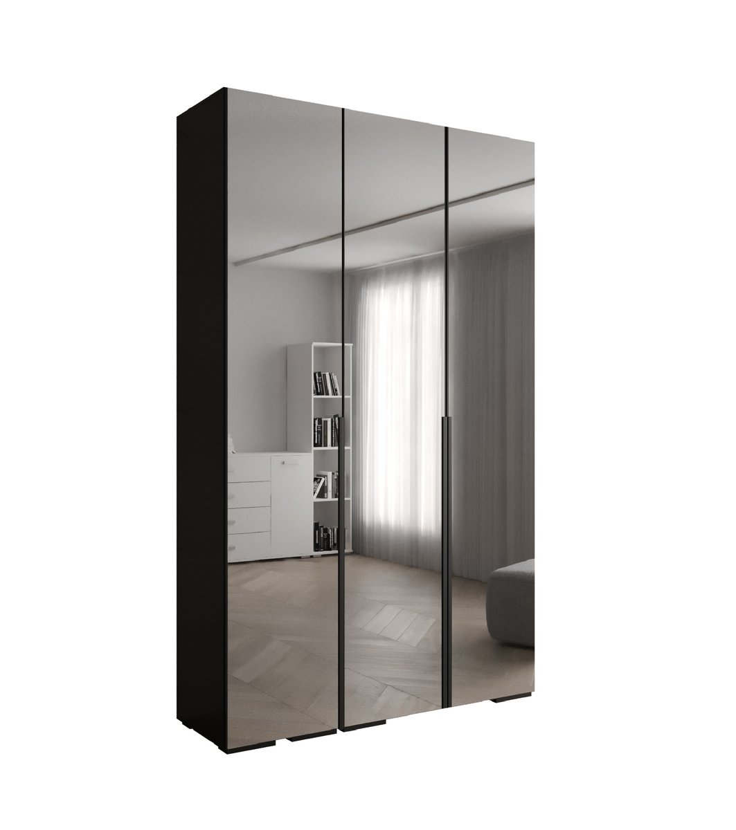 Szafa uchylna Garderoba lustro INOVA 1 150 gł. 47 czarny