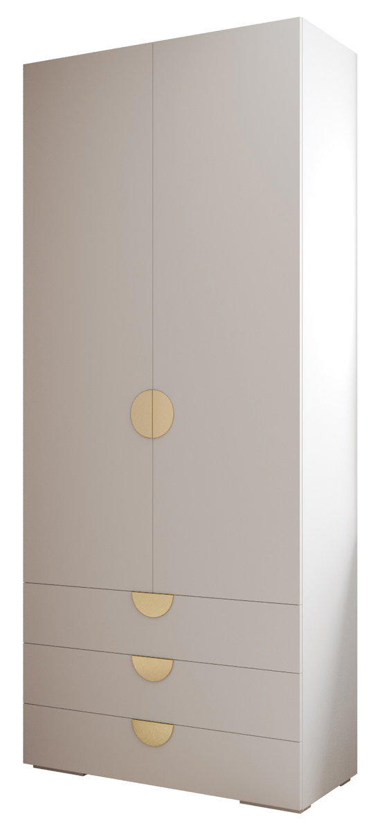 Szafa 2d3sz garderoba INOVA 4 100 gł. 47 biały/złoty