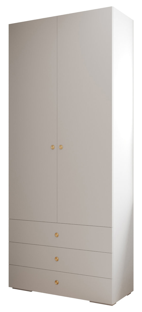 Szafa 2d3sz garderoba INOVA 2 100 gł. 47 biały/złoty