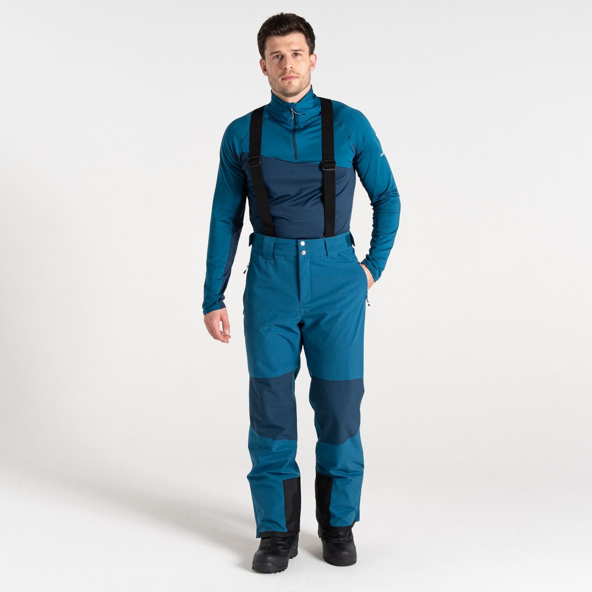 Dare 2b - Męskie Spodnie Narciarskie z Szelkami Achieve II Niebieski, Rozmiar: Xxxl
