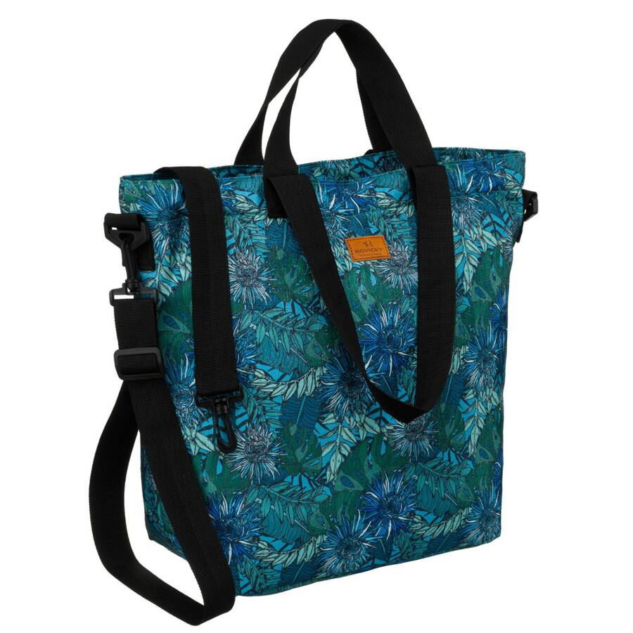Casualowa torba shopper z zewnętrzną kieszonką - Rovicky