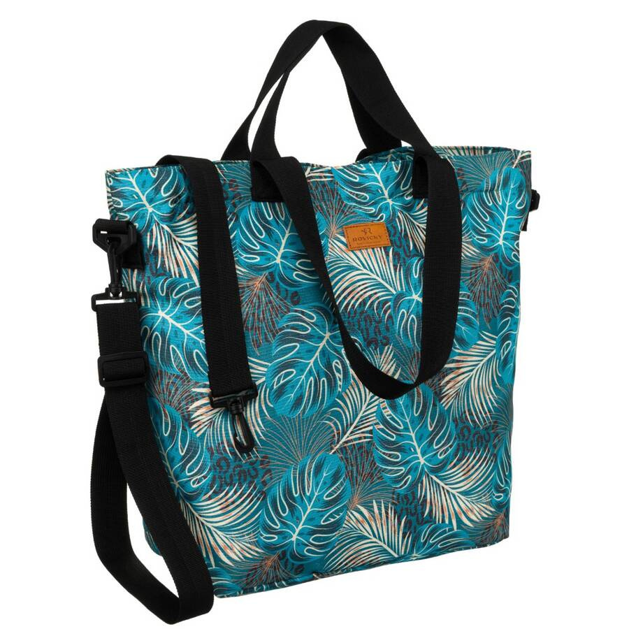 Casualowa torba shopper z zewnętrzną kieszonką - Rovicky
