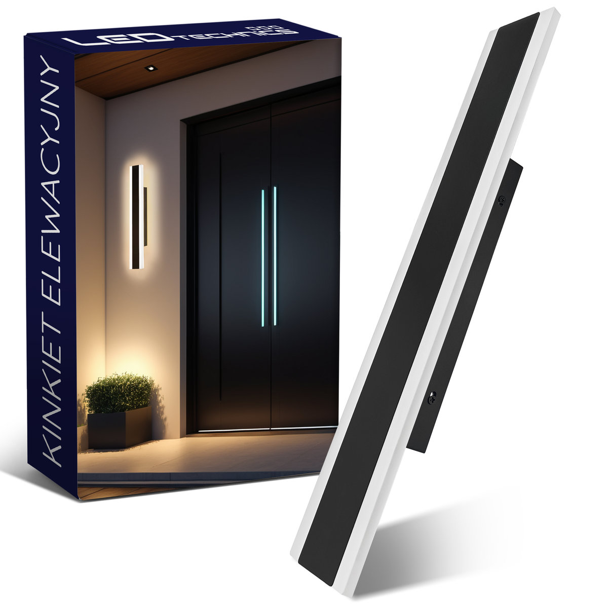 Lampa elewacyjna ogrodowa kinkiet zewnętrzny IP65 ścienny 18W LED CCD 60cm