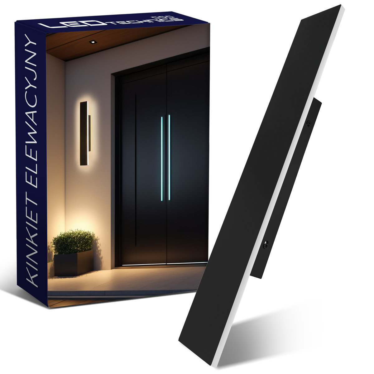 Lampa elewacyjna ogrodowa kinkiet zewnętrzny IP65 ścienny 27W LED CCD 60cm