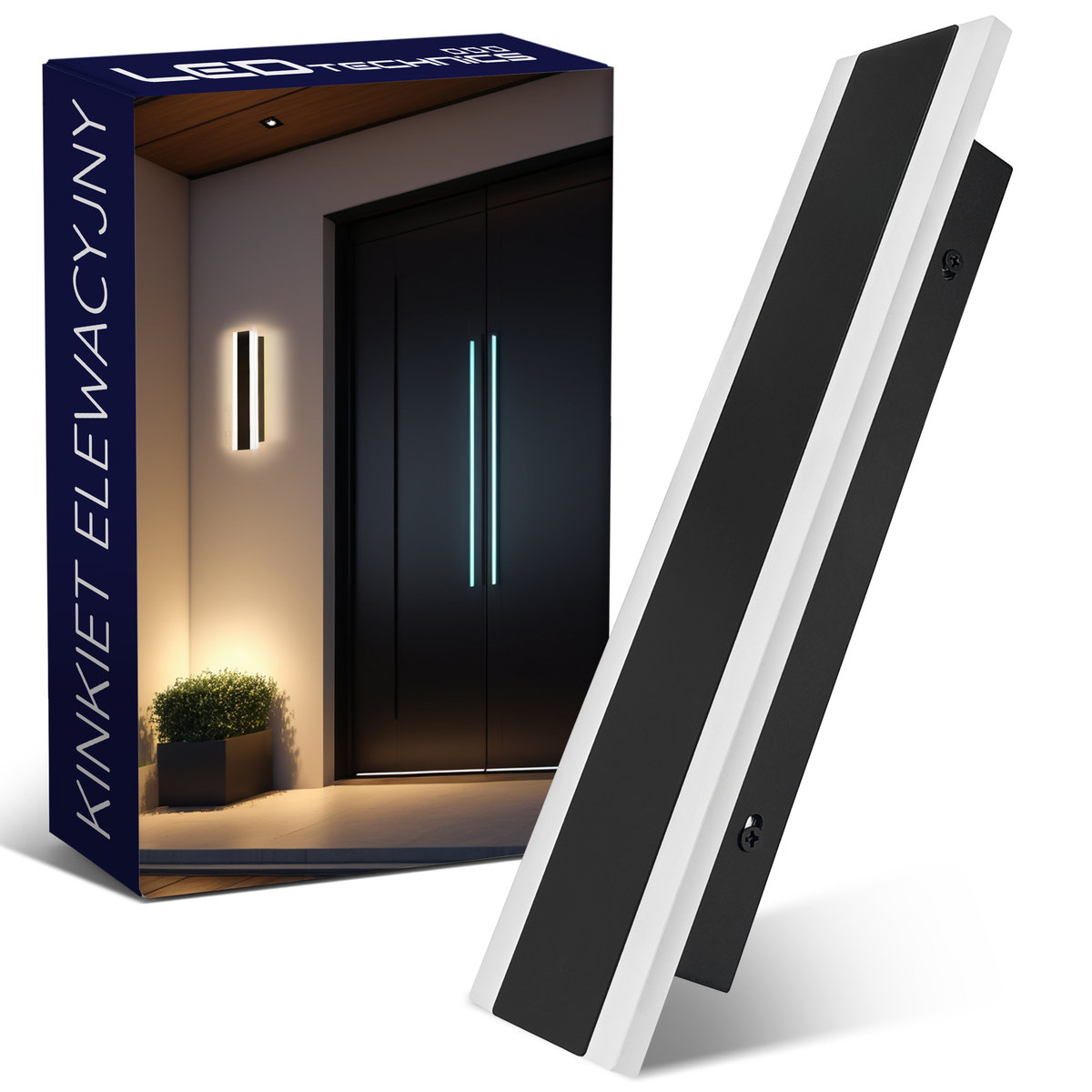 Lampa elewacyjna ogrodowa kinkiet zewnętrzny IP65 ścienny 9W LED CCD 30cm