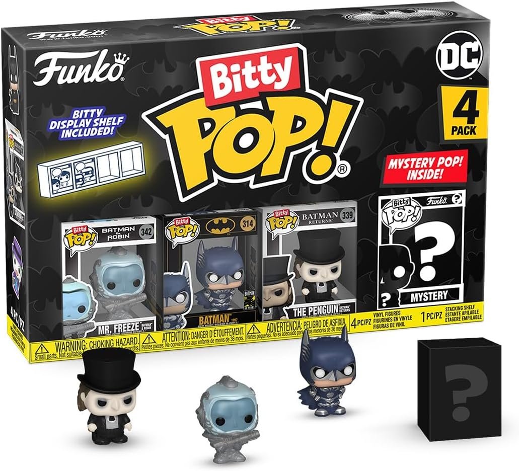funko pop! batman 85th bitty 4 pack 2.5cm freeze the penguin joker