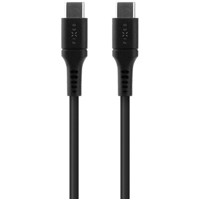 Fixed Kabel Liquid silicone USB-C/USB-C s podporou PD 60W 05m FIXDLS-CC05-BK Czarny