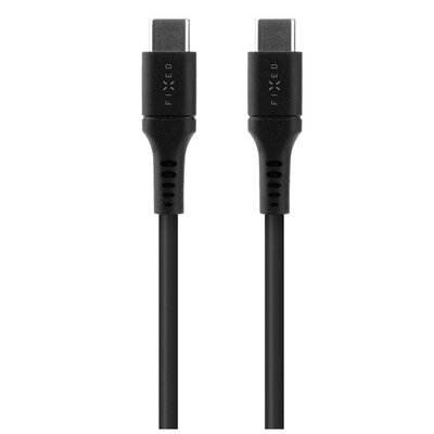 Fixed Kabel Liquid silicone USB-C/USB-C s podporou PD 60W 12m FIXDLS-CC12-BK Czarny