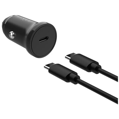Zasilacz samochodowy FIXED USB-C, PD, 20W + kabel 1m, USB-C/USB-C (FIXCC20N-CC-BK) Czarny