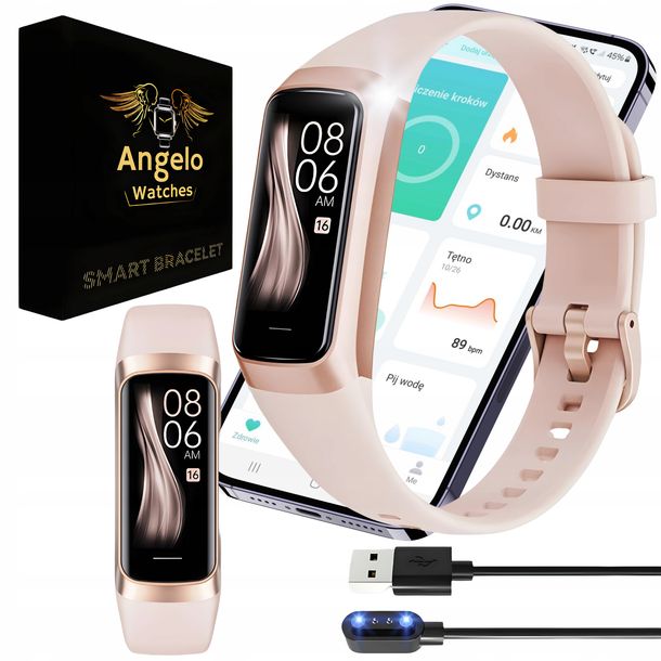 Smartwatch Zegarek Damski Smartband Ciśnienie Kroki Elegancki Złoty Menu Pl