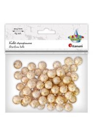 Kulki styropianowe 15mm 65szt złote