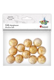 Kulki styropianowe 25mm 12szt złote