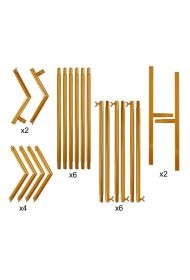 Stelaż heksagonalny złoty 200x200cm