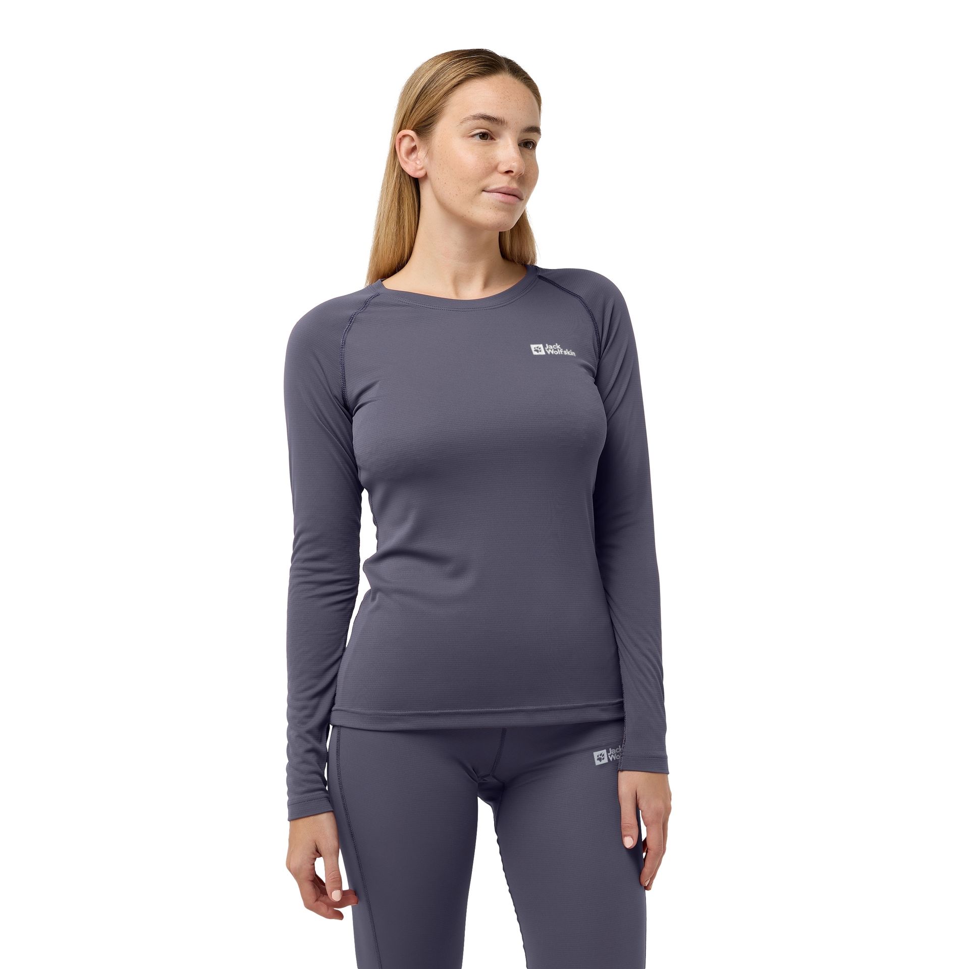 Damska bluzka ocieplana z długim rękawem Jack Wolfskin INFINITE LIGHT LS W Graphite - S