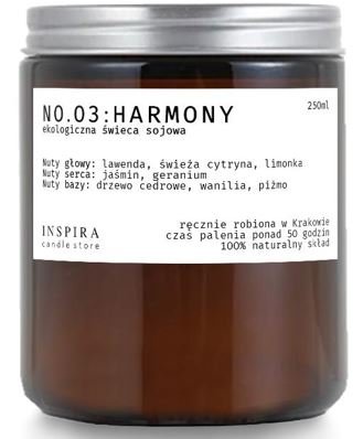 Gri Inspi, Świeca Sojowa Zapachowa No.03:harmony 250ml