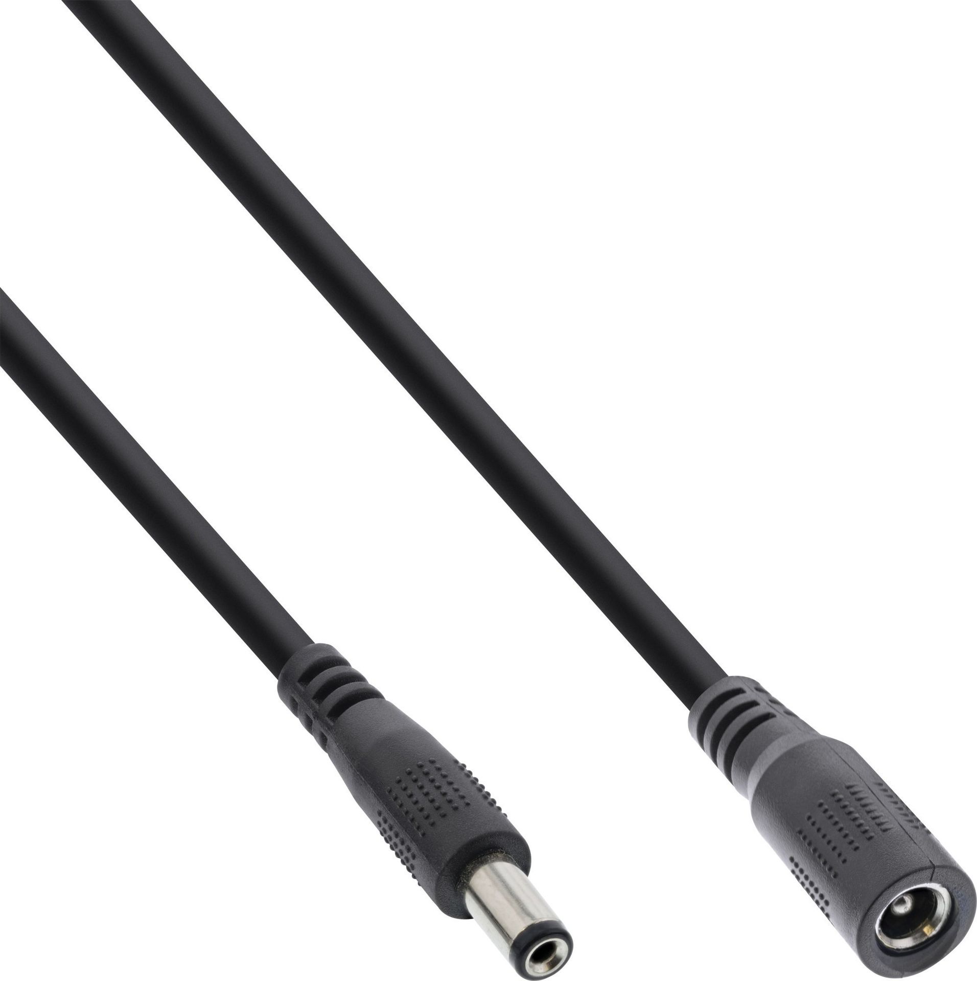 Kabel zasilający InLine InLine® DC extension cable, DC plug male/female 5.5x2.5mm, AWG 18, black, 1m