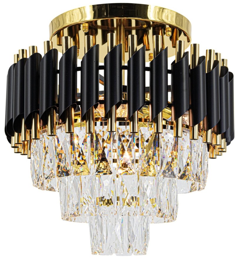 Pałacowa lampa sufitowa z kryształkami 6260/4B TR BL z serii TOLEDO