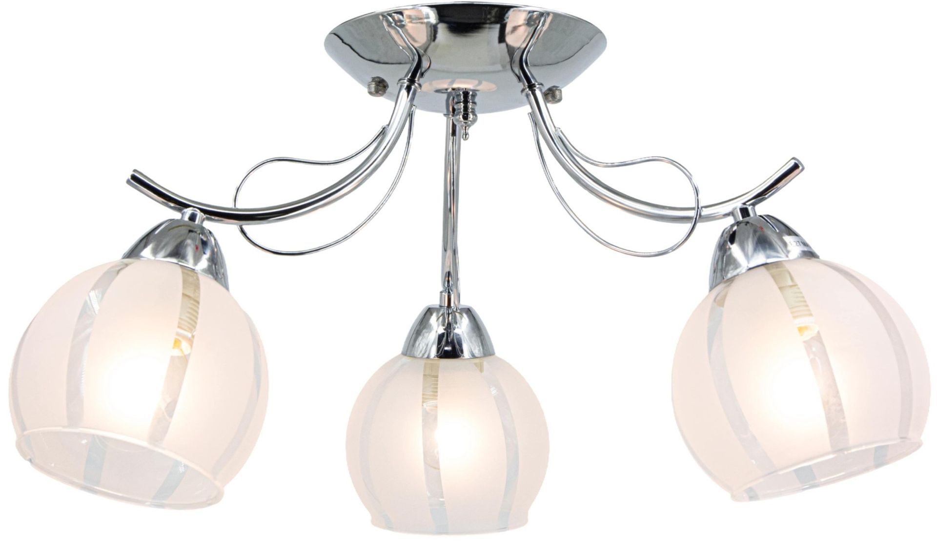 Chromowana lampa sufitowa z kloszami 8732/3 8C z serii FARO 
