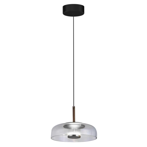 Vetro lampa wisząca 1xLED/6W czarna/transparentny ML1044
