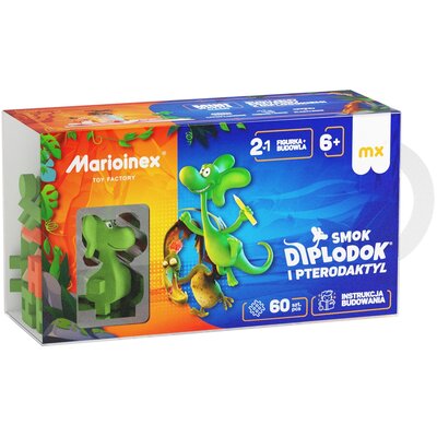 Marioinex Waffle Smok DIPLODOK i Pterodaktyl - klocki konstrukcyjne 60 el