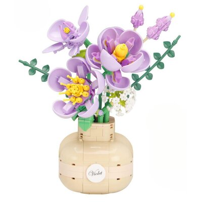 Klocki plastikowe QBI Fiołki w wazonie 1081351