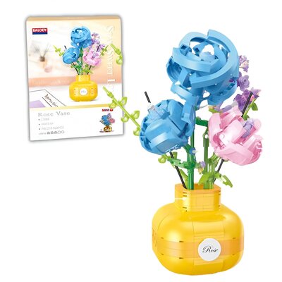 Klocki plastikowe QBI Kwiaty Sweet Love w wazonie 1081348