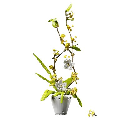 Klocki plastikowe QBI Orchidea w białej donicy 1081261