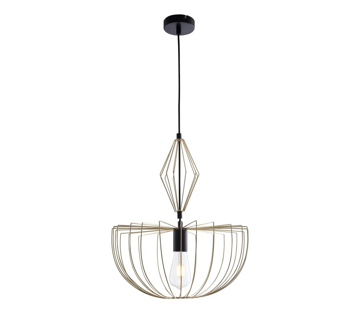 Żyrandol na lince JASMINA 1xE27/20W/230V śr. 40 cm złoty