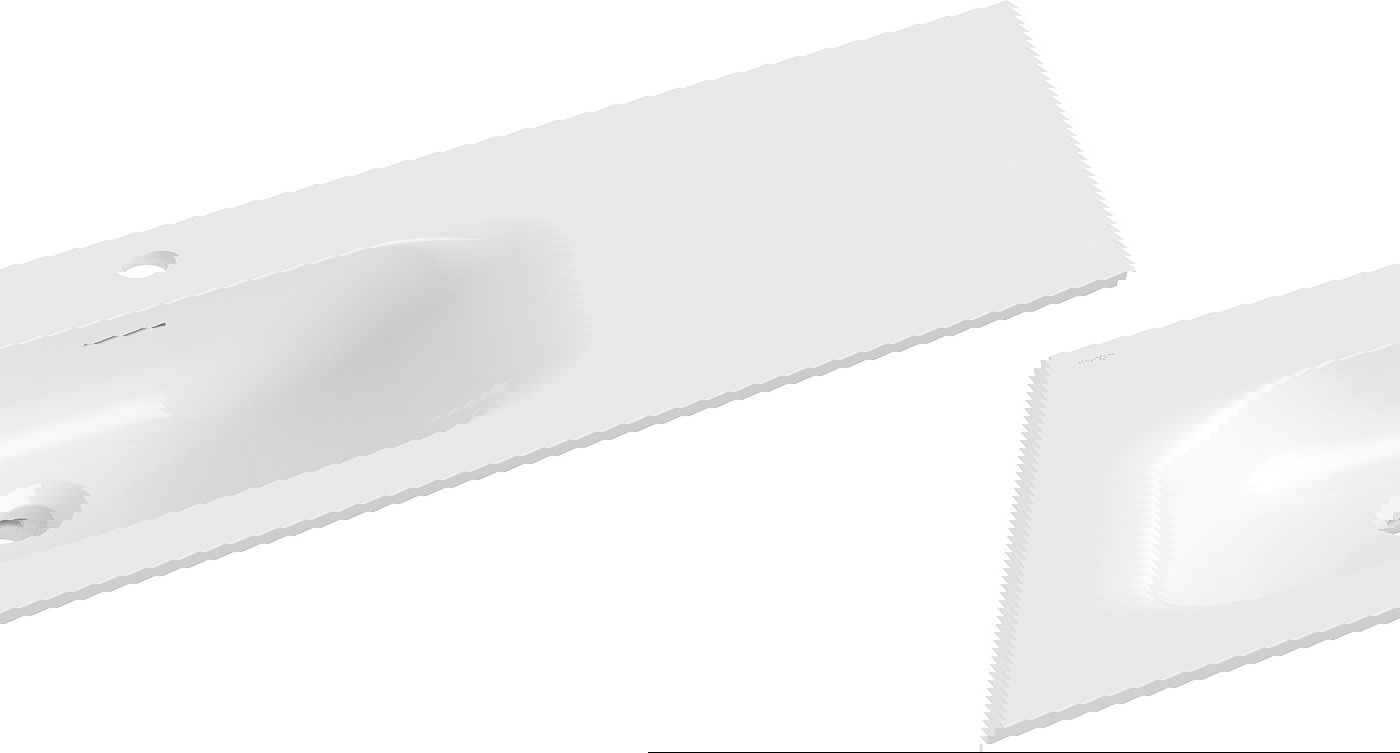 Mexen Vela umywalka wpuszczana w blat lewa 91 x 46,5 cm, biała połysk - 25239000L