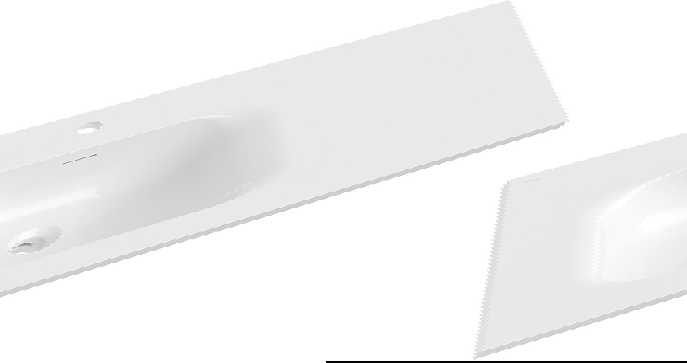 Mexen Vela umywalka wpuszczana w blat lewa 101 x 46,5 cm, biała połysk - 25231000L