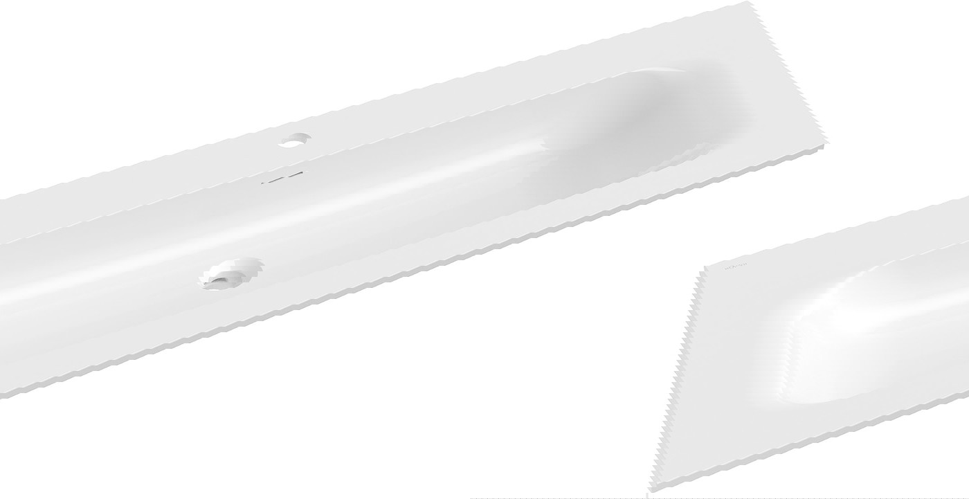 Mexen Vela umywalka wpuszczana w blat 121 x 46,5 cm, biała połysk - 25231200